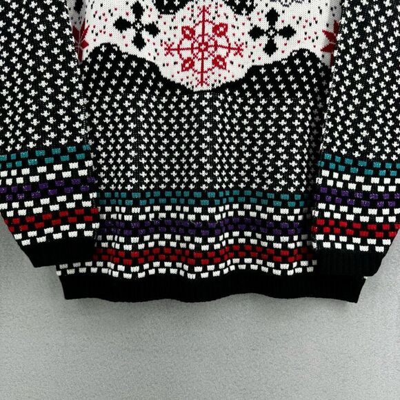 Vintage Custom Design Womens Knit Fair Isle Pullover Sweater Size M - Picture 6 of 8